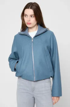 Женская синяя шерстяная куртка Синий 38 BOSS 50543194;475