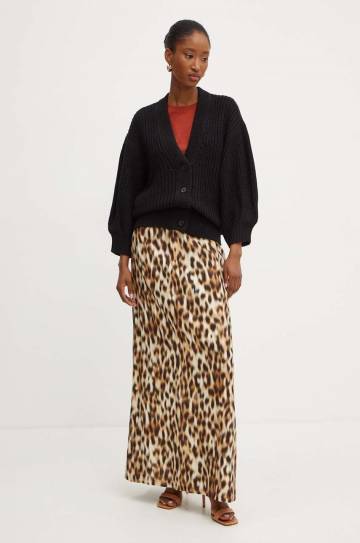 Юбка Silvian Heach SACHE цвет коричневый maxi расклешённая GPA24141GO Юбка Silvian Heach SACHE цвет коричневый maxi расклешённая GPA24141GO
