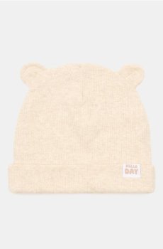 Шапка з 3D вушками - бежевий