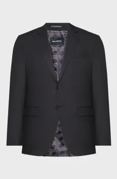 Мужской черный пиджак Черный 48 Karl Lagerfeld 561013.155274;990