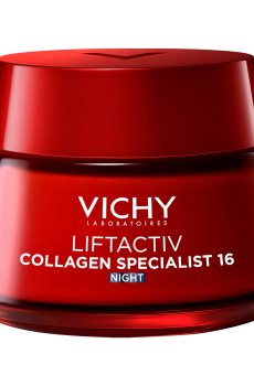 Ночной антивозрастной крем-уход для лица Vichy Liftactiv Collagen Specialist Night Cream с эффектом коррекции морщин, 50 мл