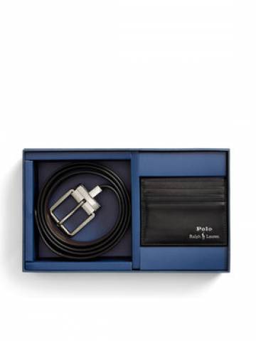 Polo Ralph Lauren Набір чохол на картки і ремінь 405880721001 Чорний Polo Ralph Lauren Набір чохол на картки і ремінь 405880721001 Чорний