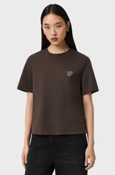 Женская темно-коричневая футболка LOVER LISA Коричневый M AllSaints W205JC