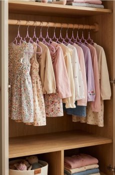 Набір вішаків для одягу із зіркою, 10 шт. - пастельний рожевий