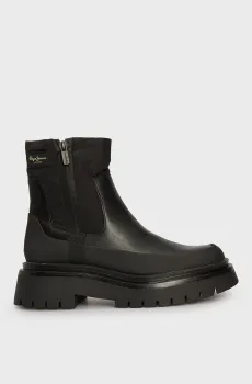 Женские черные полусапоги QUEEN CHELSEA Черный 39 Pepe Jeans PLS50528