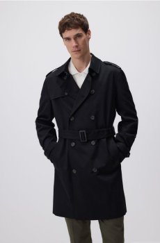 Reserved - Пальто з водонепроникної тканини - чорний - 4753C-99X