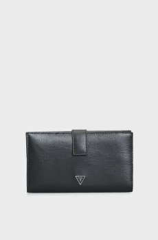 Мужской черный кожаный кошелек MITO CROSS WALLET Черный ONESIZE Guess SMMTSLLEA51