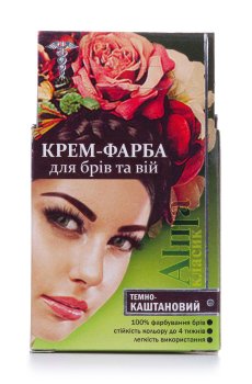 Уценка! Крем-краска для бровей и ресниц Анна класик, темно-каштановый, 10 мл