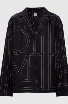 Черная блуза из шелка