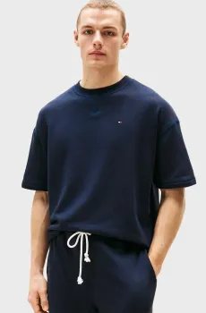 Мужская темно-синяя футболка SS TRACK TOP Синий XXL Tommy Hilfiger UM0UM03509