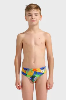 Детские синие плавки с узором STICKER SWIM BRIEFS Синий 14 Arena 010695-850