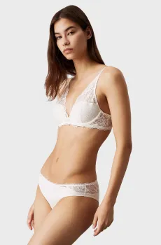 Женский белый бюстгальтер LGHT LINED PLUNGE Белый 36B Calvin Klein 000QF6396E