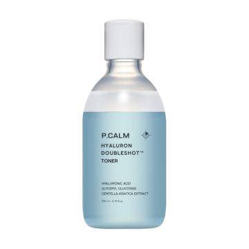 Двухфазный тонер для глубокого увлажнения лица P.Calm Hyaluron Doubleshot Toner с гиалуроновой кислотой, 200 мл