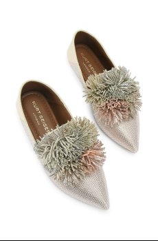 Замшевые мокасины Kurt Geiger London Pom Pom Point Slip On