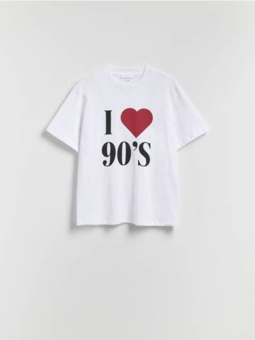 Reserved - Футболка з принтом - білий - ZQ837-00X