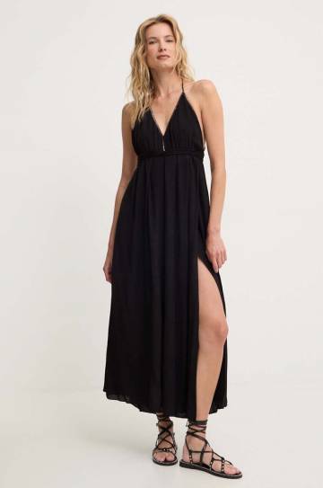 Платье Answear Lab цвет чёрный maxi расклешённая Платье Answear Lab цвет чёрный maxi расклешённая