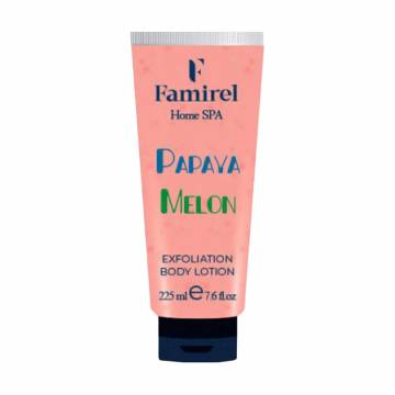 Отшелушивающий пилинг-лосьон для тела Famirel Home Spa Exfoliant Body Lotion, Melon & Papaya, 225 мл Отшелушивающий пилинг-лосьон для тела Famirel Home Spa Exfoliant Body Lotion, Melon & Papaya, 225 мл