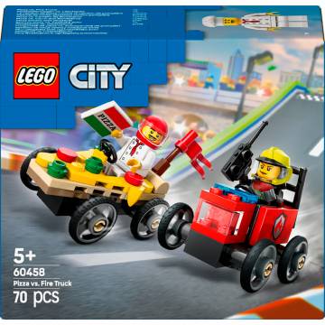 Конструктор LEGO City «Піца-авто проти пожежної машини» Набір перегонів (60458) Конструктор LEGO City «Піца-авто проти пожежної машини» Набір перегонів (60458)