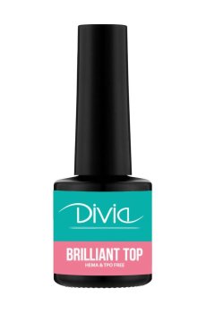 Топ для гель-лака Divia Brilliant Top без липкого слоя, 8 мл