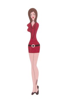 Маникюрная пилка для ногтей Titania Girl в форме девушки (1223 L брюн)