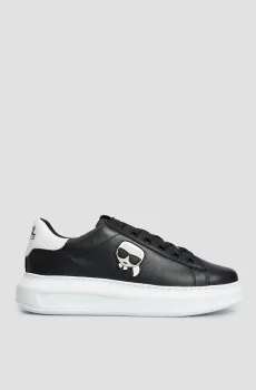 Мужские черные кожаные сникерcы Черный 44 Karl Lagerfeld 500470.855090;990
