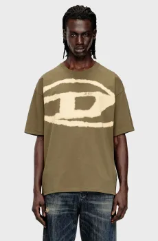 Мужская оливковая футболка T-BOXT-BLEACH Оливковый XXL Diesel A14872 0QKAS