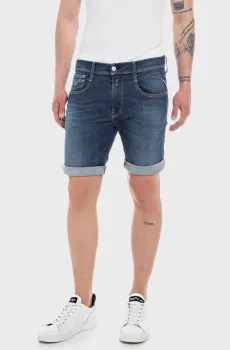 Мужские темно-синие джинсовые шорты NEW ANBASS Синий 33 Replay MA996N.000.661 Y72