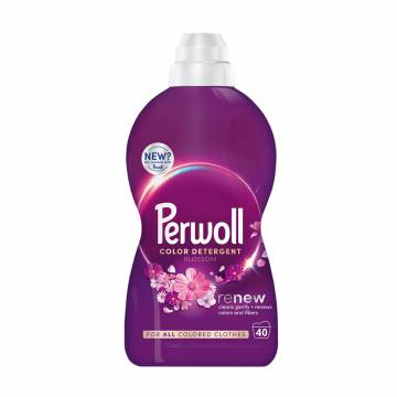 Средство для деликатной стирки Perwoll Renew Color Detergent Blossom Восстановление и аромат, 40 стирок, 2 л Средство для деликатной стирки Perwoll Renew Color Detergent Blossom Восстановление и аромат, 40 стирок, 2 л