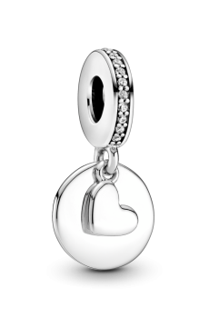 Намистина "Диск для гравіювання з серцем"