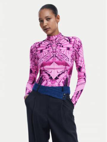Desigual Блузка Bfly 24WWTK97 Рожевий Slim Fit Desigual Блузка Bfly 24WWTK97 Рожевий Slim Fit