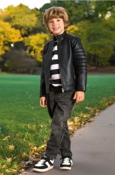 Джинсові штани карго-джогери - сірий