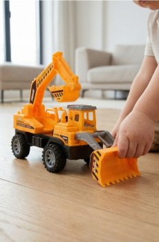 Іграшка - Будівельний екскаватор - помаранчевий