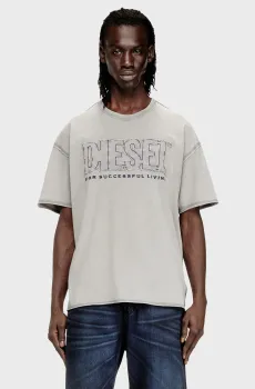 Мужская светло-серая футболка T-RAWBOXT Серый L Diesel A21041 0KMAH