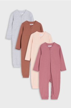 Бавовняний ромпер, 2 шт. - пастельний рожевий