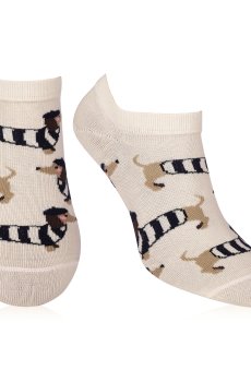 Носки женские AmiGA укороченные, такса-полоски, размер 23-25