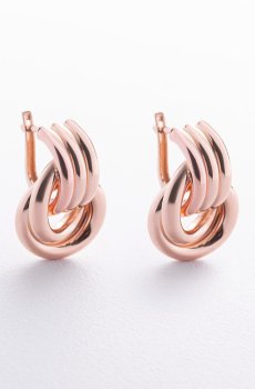 Серьги "Jessica" в красном золоте с09624