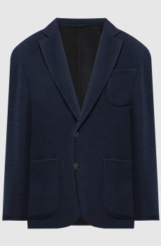 Синий блейзер из шерсти