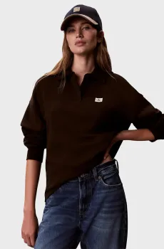 Женское темно-коричневое поло LABEL TERRY Коричневый XS Calvin Klein Jeans LV047G230G