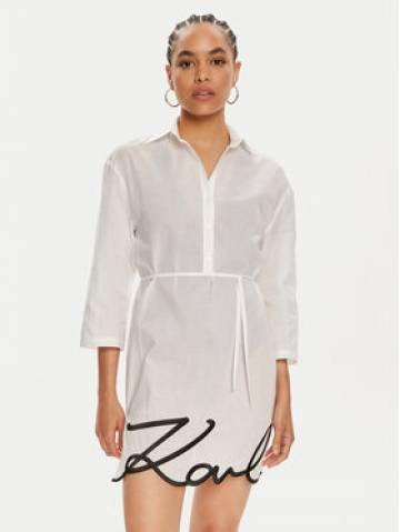 KARL LAGERFELD Пляжна сукня 240W2205 Білий Regular Fit KARL LAGERFELD Пляжна сукня 240W2205 Білий Regular Fit