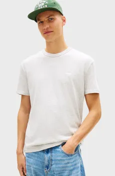 Мужская светло-серая футболка REG BADGE Серый L Tommy Jeans DM0DM22667