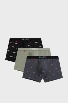 Мужские боксеры (3 шт) Разноцветный XL Atlantic 3MH-211