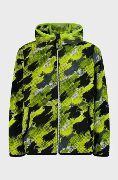 Детское салатовое худи с узором FIX HOOD ARCTIC FLEECE Салатовый 116 CMP 32H1384P-02ZS