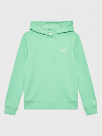 Calvin Klein Jeans Світшот Stack Logo IB0IB01293 Зелений Regular Fit Calvin Klein Jeans Світшот Stack Logo IB0IB01293 Зелений Regular Fit