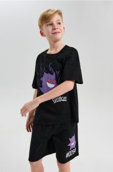 Двокомплектна бавовняна піжама Pokémon - чорний