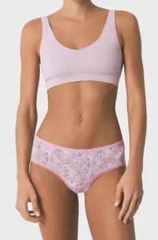 Женские розовые трусики с узором Розовый L womensecret 873034