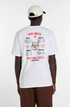 Мужская белая футболка Ramen Белый S New Balance MT61H51DWT