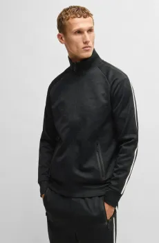 Мужская черная спортивная кофта с узором Черный XL BOSS 50537370;001