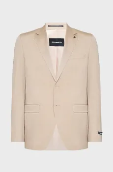 Мужской бежевый пиджак Бежевый 54 Karl Lagerfeld 561011.155200;430