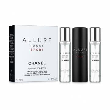 Парфюмированный набор мужской Chanel Allure Homme Sport (туалетная вода, 20 мл + сменный блок, 2*20 мл) Парфюмированный набор мужской Chanel Allure Homme Sport (туалетная вода, 20 мл + сменный блок, 2*20 мл)