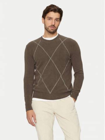 Sisley Светр 1QPST103W Коричневий Regular Fit Sisley Светр 1QPST103W Коричневий Regular Fit